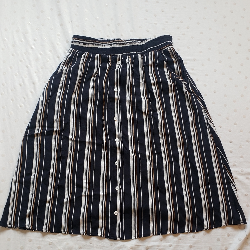 Kaileigh Striped Skirt WITH POCKETS